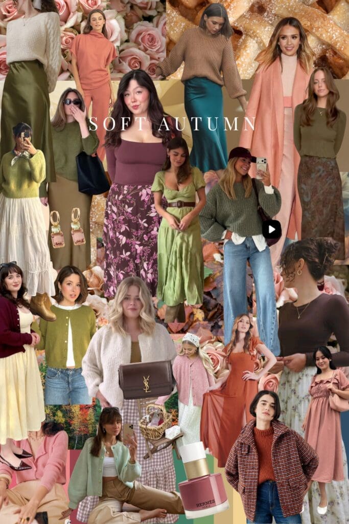Soft Autumn Outfit Collage in a range of colors