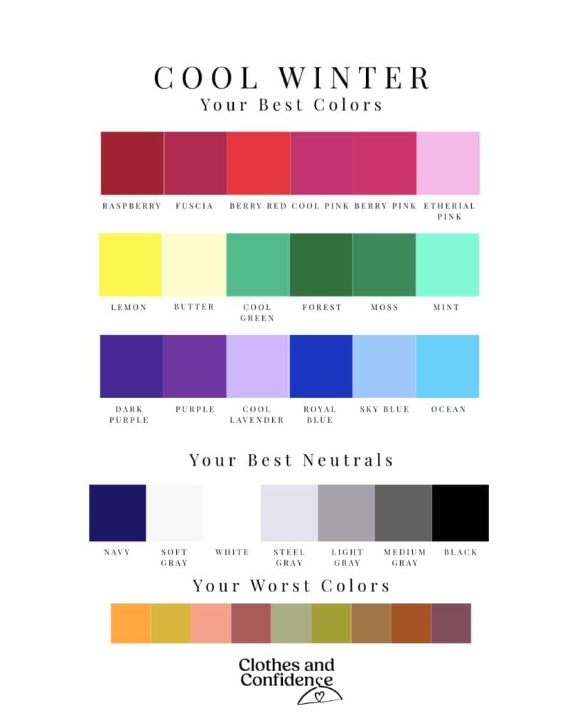 cool winter best colors