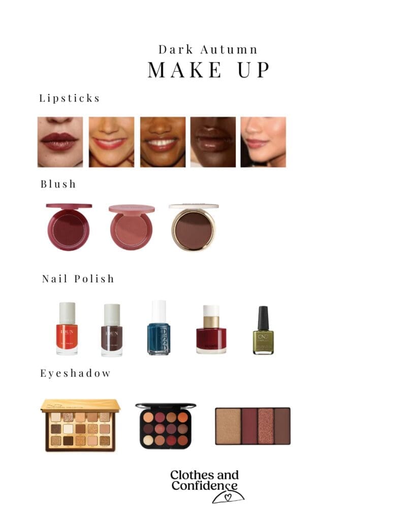 Best makeup colors for Dark Autumn people