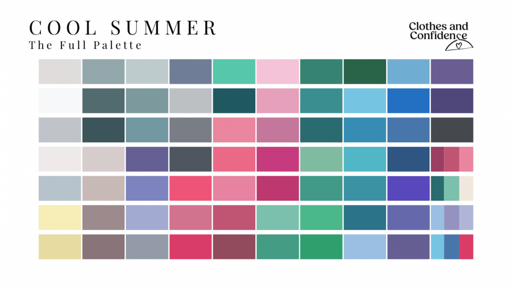 Cool summer full color palette