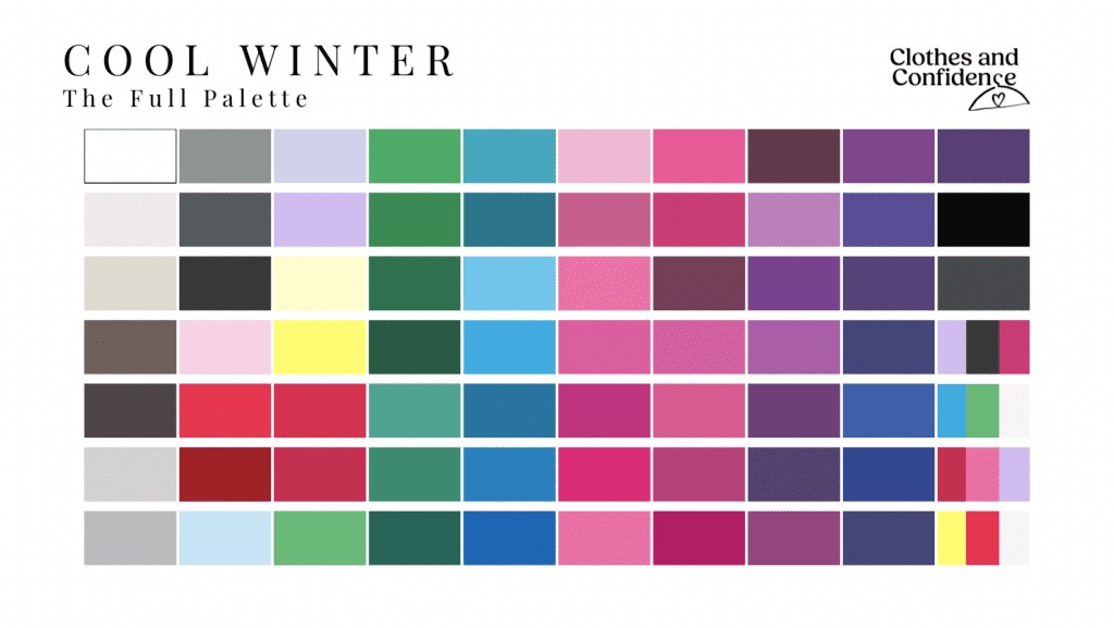 Cool winter palette
