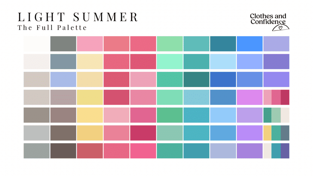 Full light summer palette