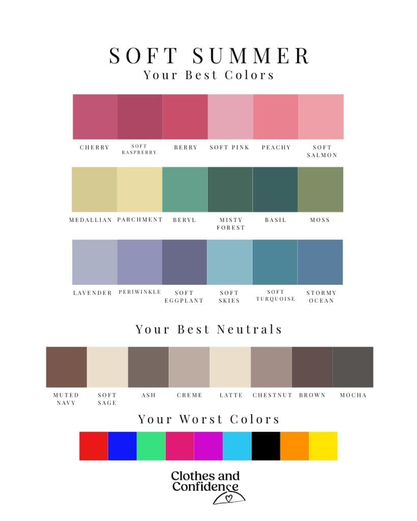 Soft summer best colors