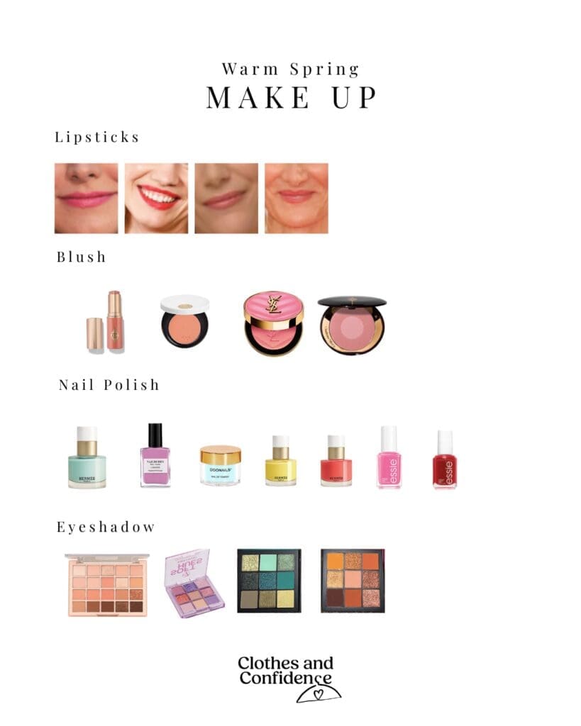 Warm spring make up examples