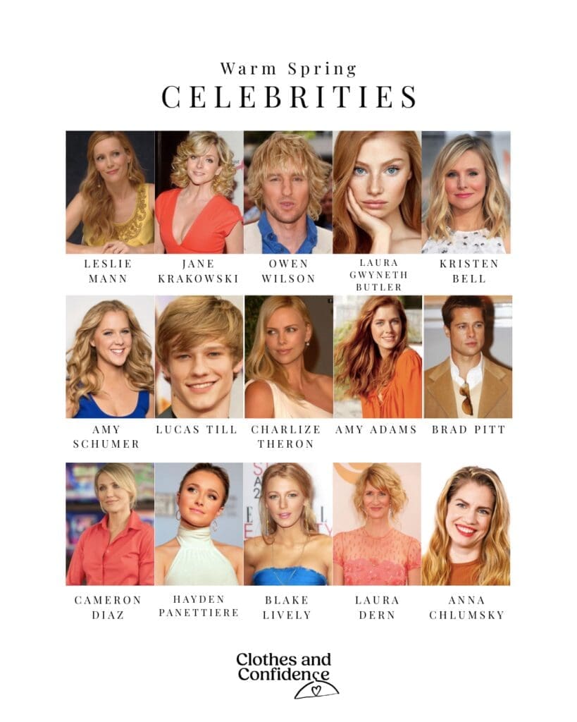 Celebrity examples of a warm spring