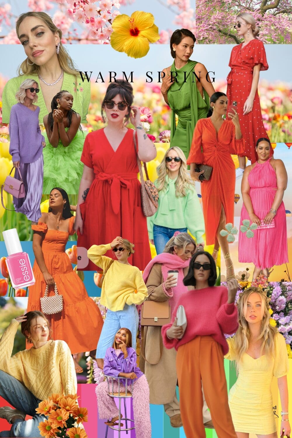 Warm spring collage